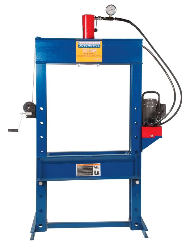 20 Ton Air/Hydraulic Shop Press w/Gauge - Hydraulic Presses & Accessories 