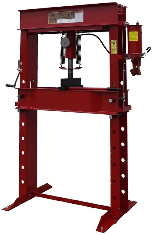 Tucker EC50 50 Ton Hydraulic Shop Press – 2 Speed Pump